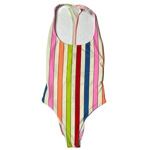 EUC Aerie striped one piece swimsuit